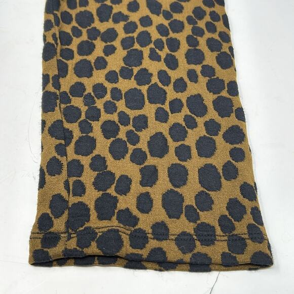 Ann Taylor Loft Olive Green & Navy Polka Dot Long Sleeve Dress size Large - Picture 10 of 11